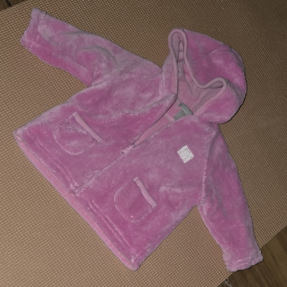 Pink Fleece Hooded Jacket